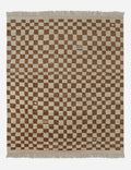 Irregular Checkerboard Hand-Knotted Wool Rug by Sarah Sherman Samuel